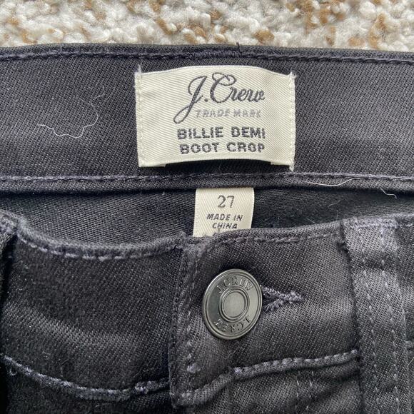 J. Crew Billie Demi Boot Crop Black Jeans 27 - Picture 4 of 9